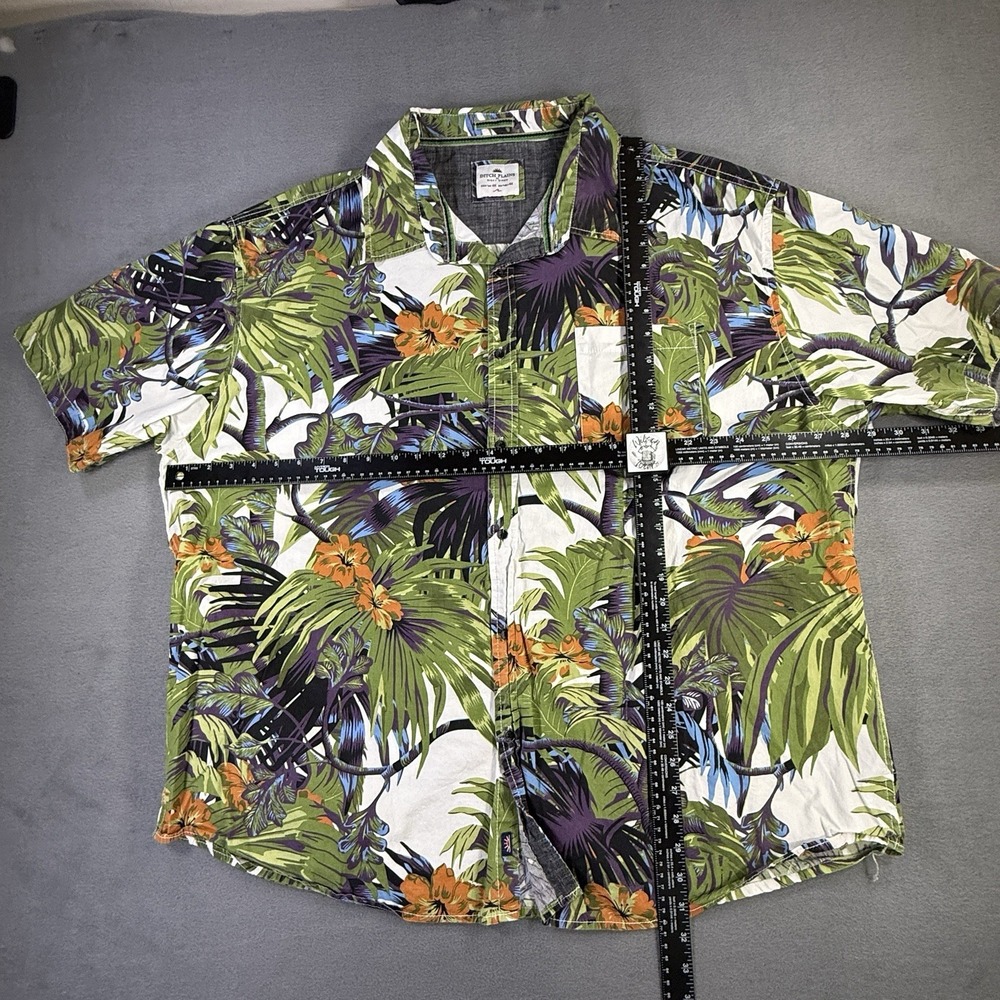 Ditch Plains Ricky Singh Hawaiian Shirt Men's 4XL Tropical Floral Cotton Classic - Picture 2 of 6